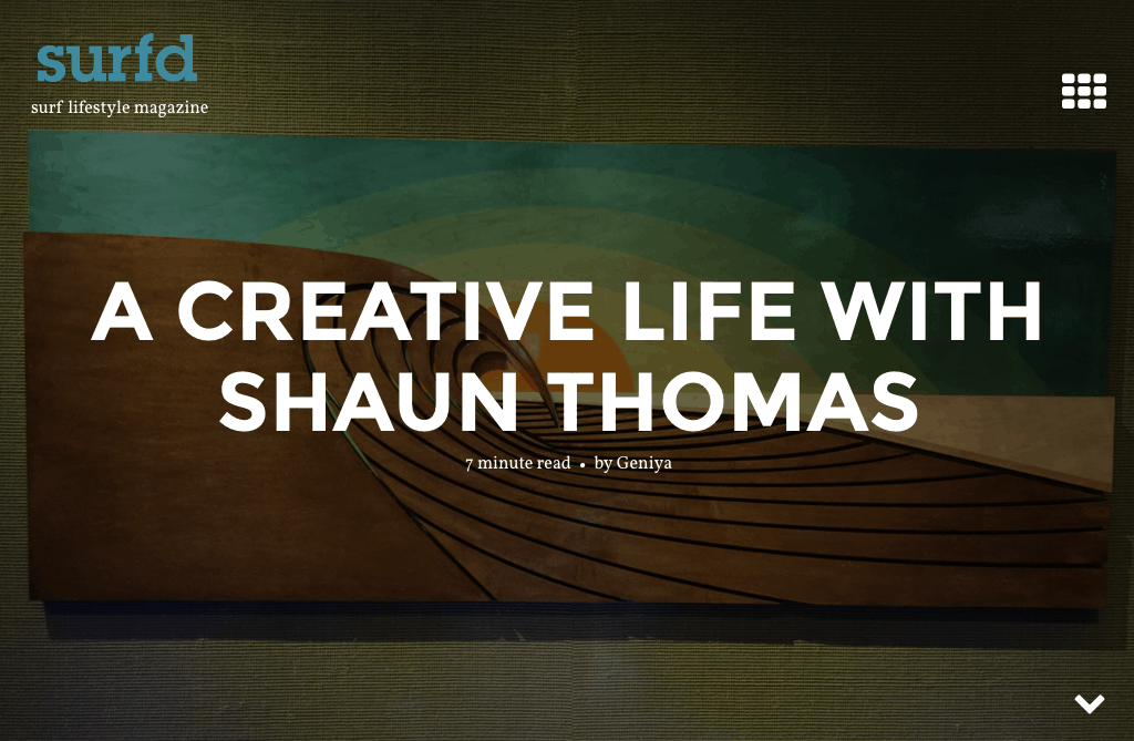SURFD REPOST: Interview with wave artist Shaun Thomas